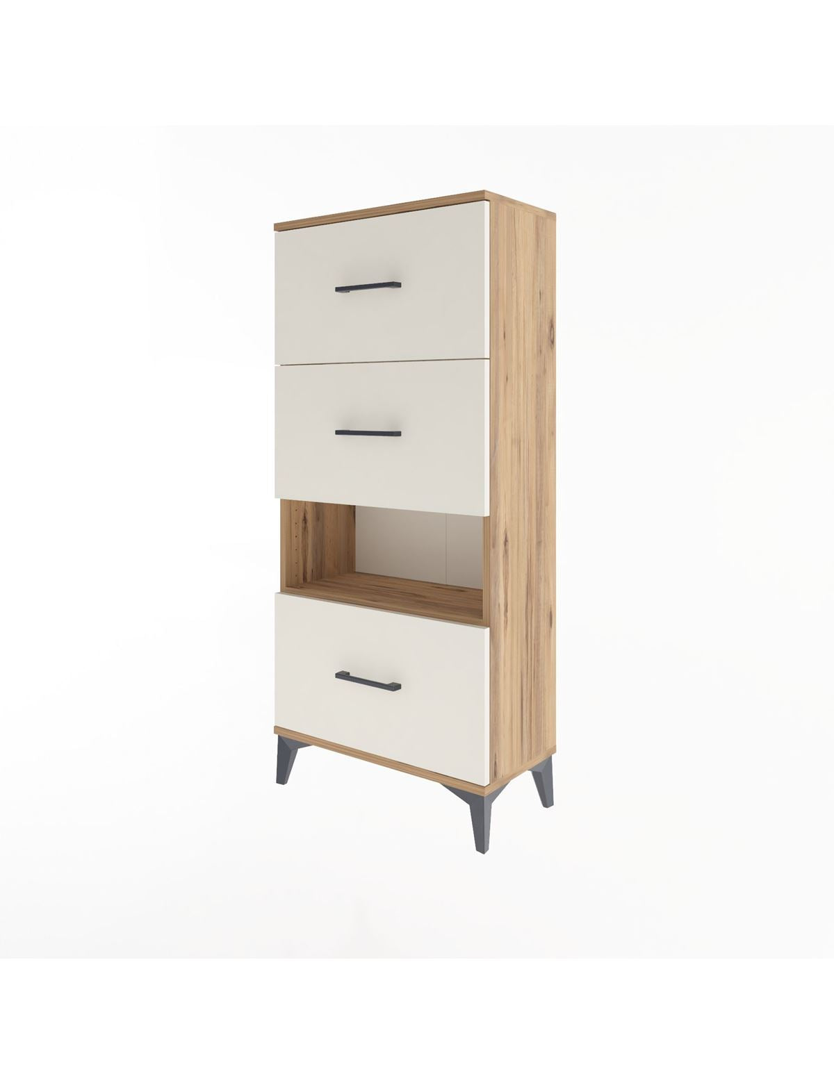Arges Dolap Tek Raflı 3 Çekmeceli 60x30x134 - S17M107V7A