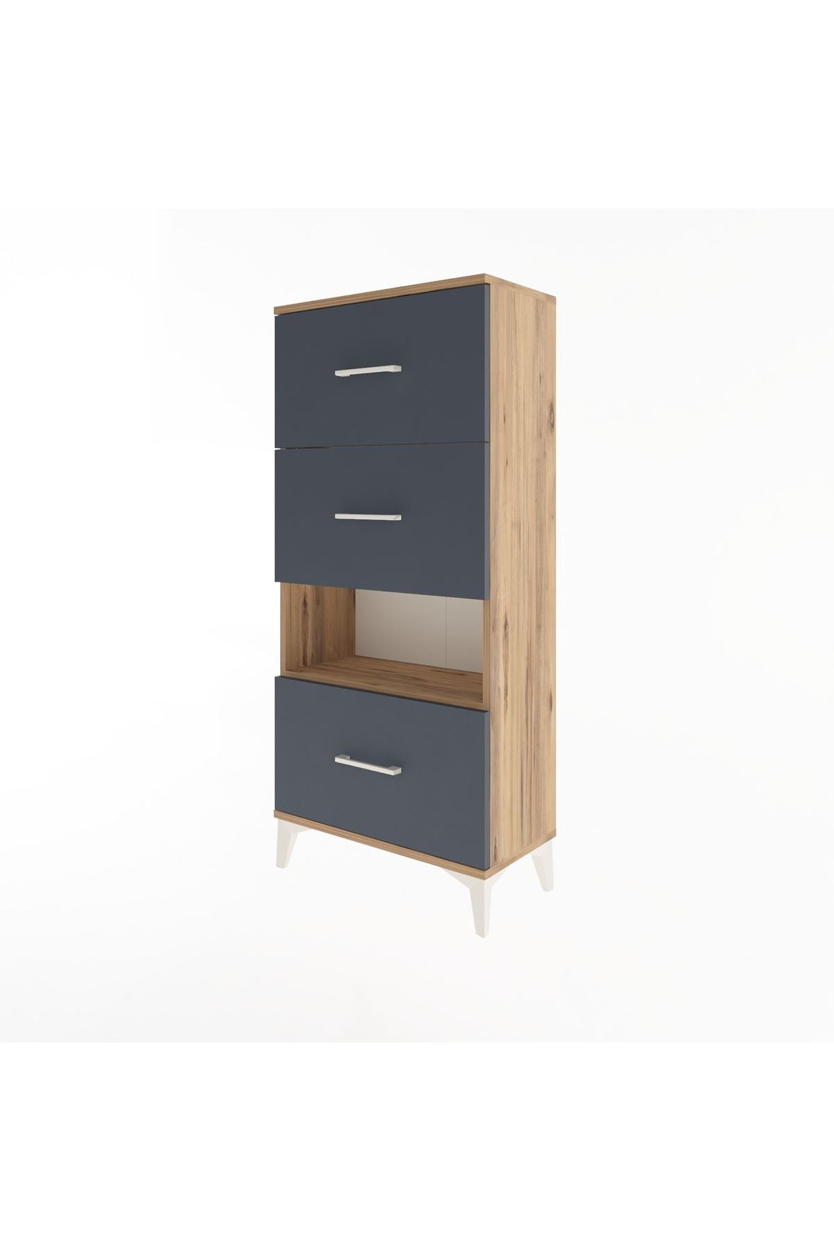 Arges Dolap Tek Raflı 3 Çekmeceli 60x30x134 - S17M107V8A