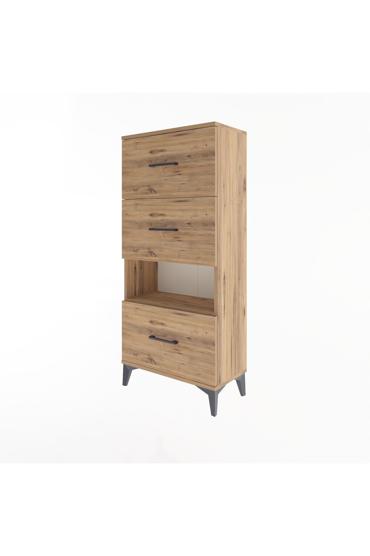 Arges Dolap Tek Raflı 3 Çekmeceli 60x30x134 - S17M107V9A