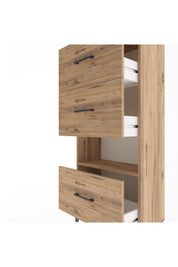Arges Dolap Tek Raflı 3 Çekmeceli 60x30x134 - S17M107V9A