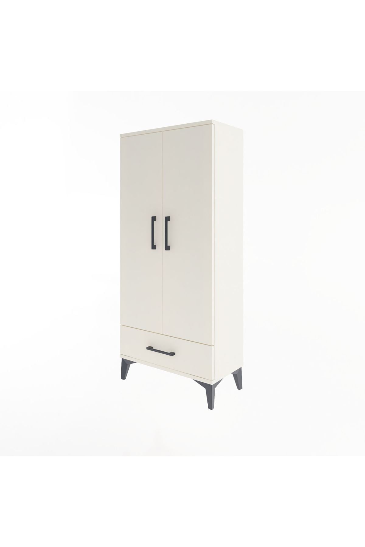 Arges Dolap 3 Raflı Tek Çekmeceli 2 Kapaklı 60x30x134 - S17M109V1A