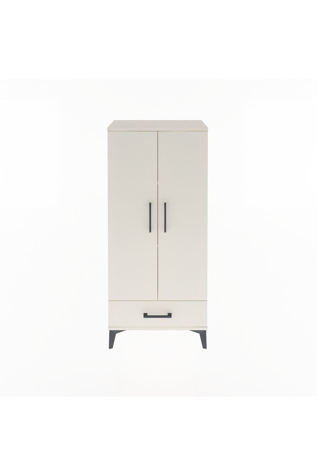 Arges Dolap 3 Raflı Tek Çekmeceli 2 Kapaklı 60x30x134 - S17M109V1A