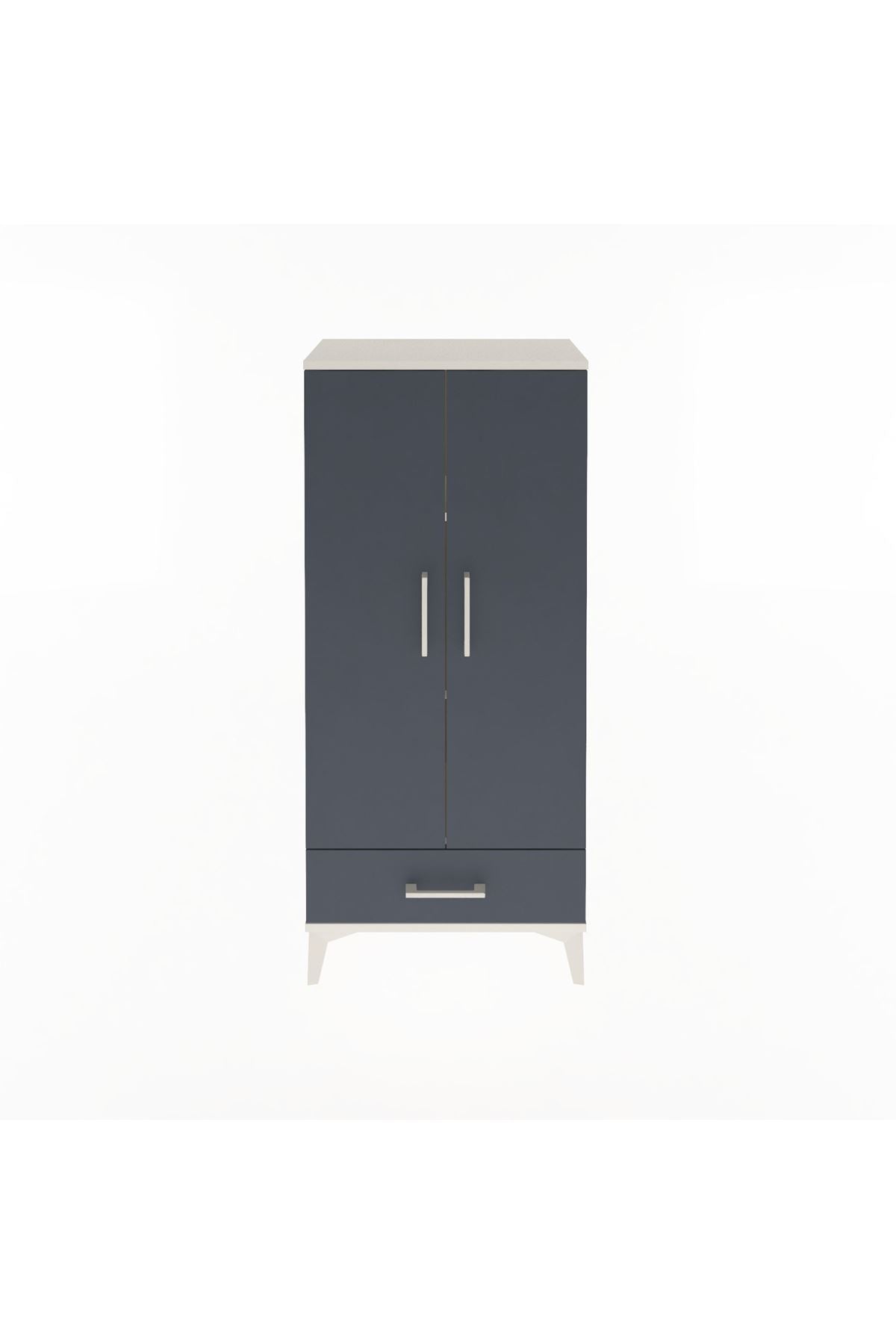 Arges Dolap 3 Raflı Tek Çekmeceli 2 Kapaklı 60x30x134 - S17M109V2A