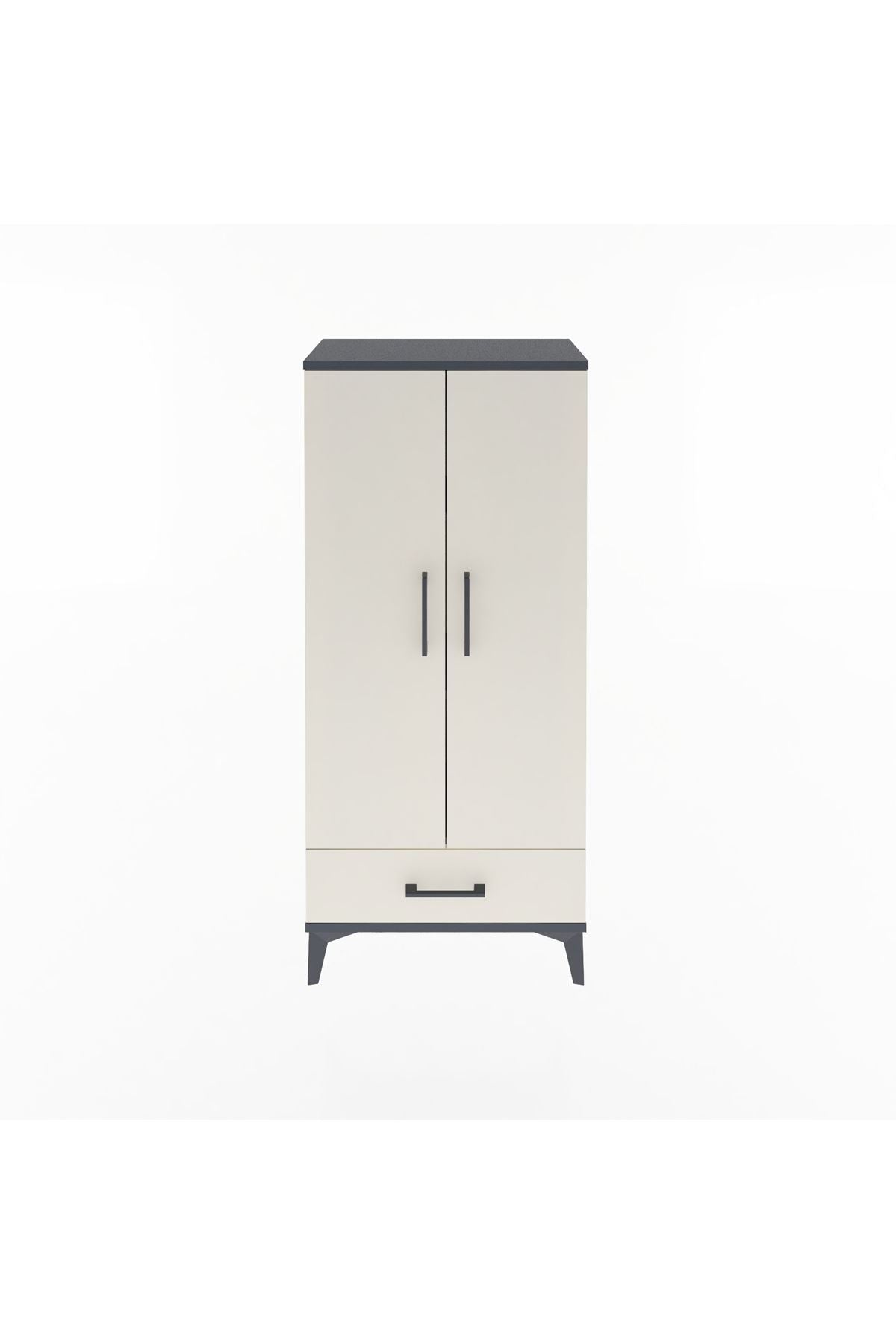 Arges Dolap 3 Raflı Tek Çekmeceli 2 Kapaklı 60x30x134 - S17M109V4A