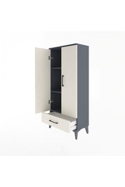 Arges Dolap 3 Raflı Tek Çekmeceli 2 Kapaklı 60x30x134 - S17M109V4A