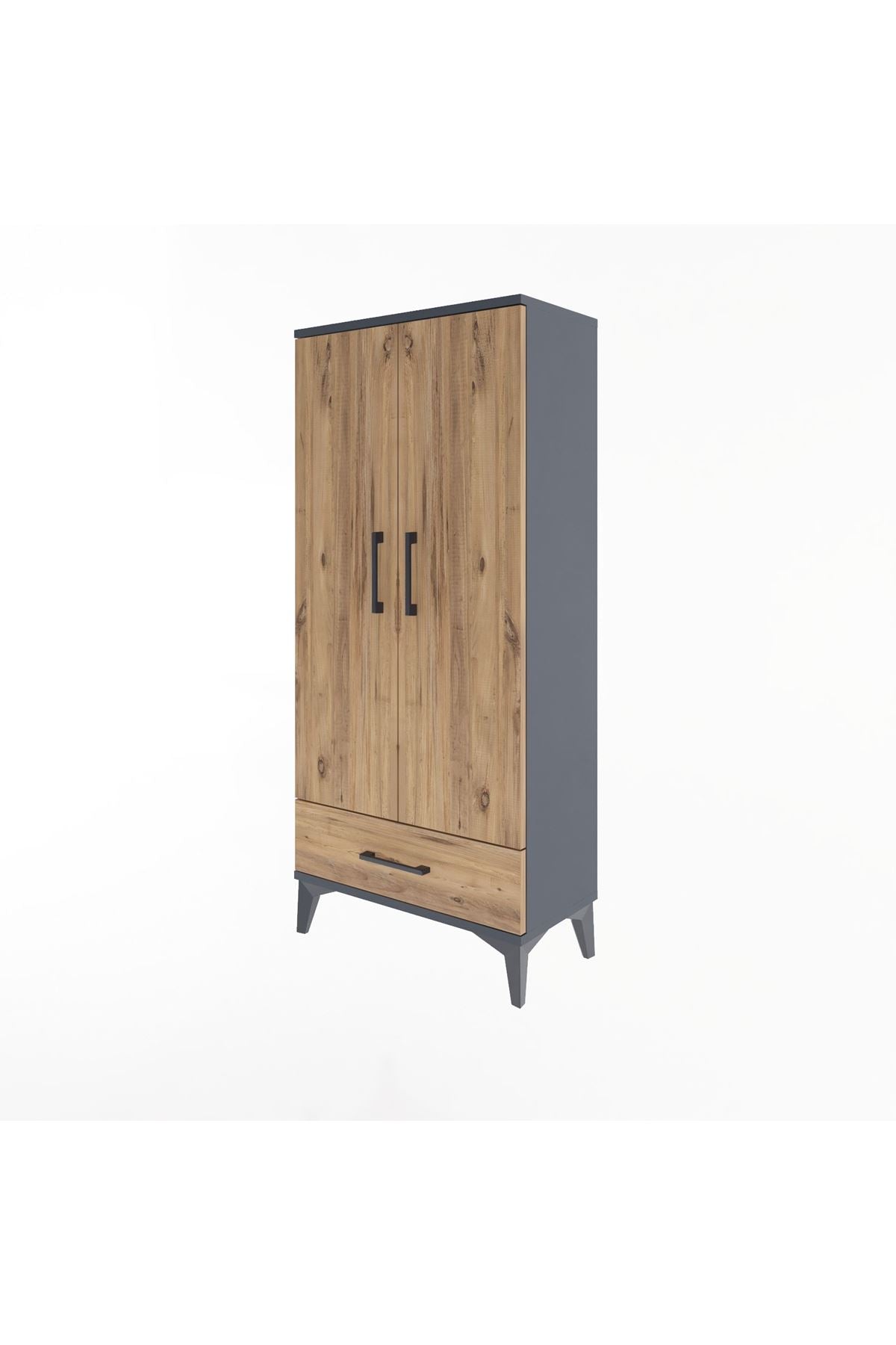 Arges Dolap 3 Raflı Tek Çekmeceli 2 Kapaklı 60x30x134 - S17M109V6A