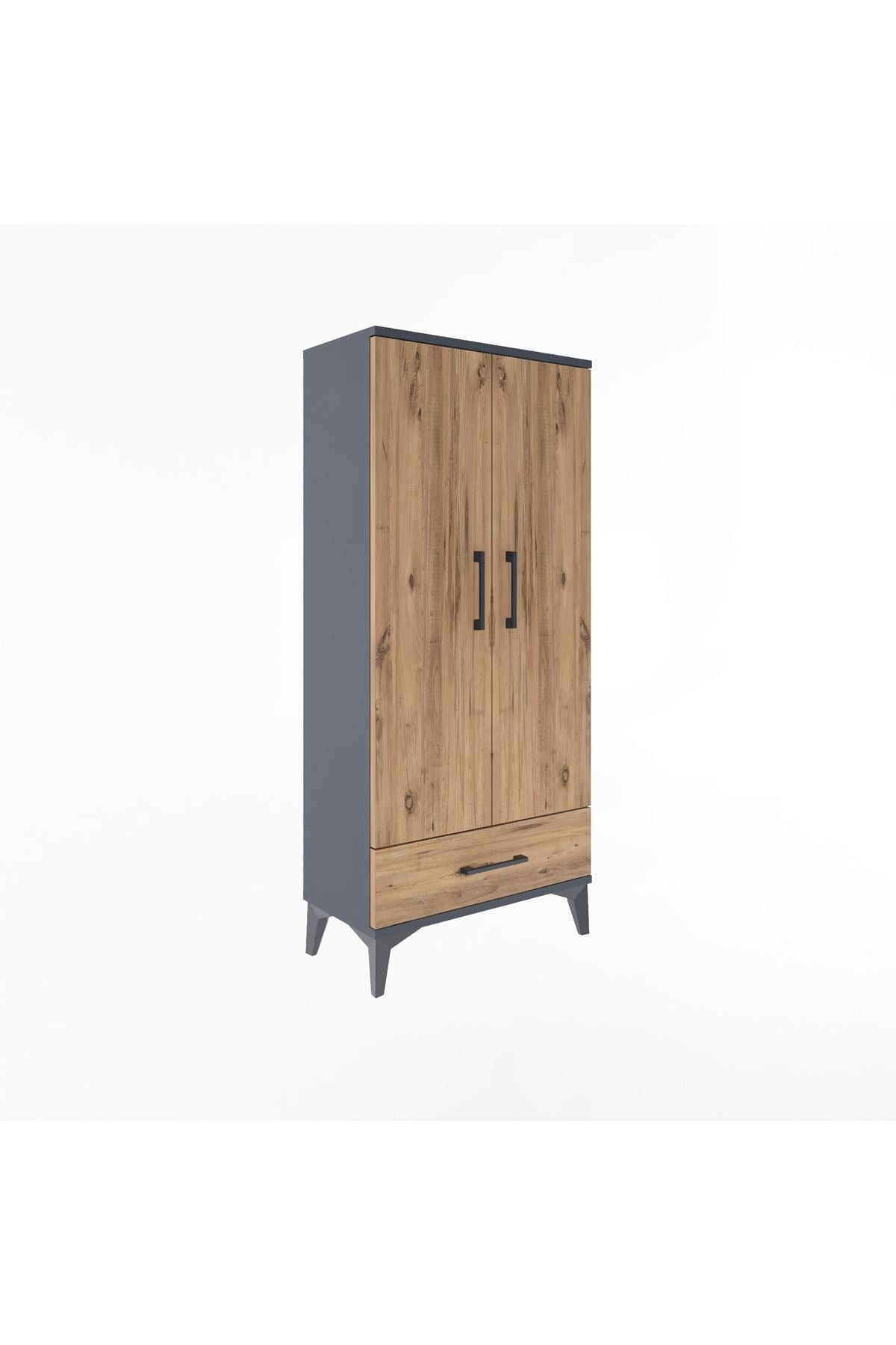 Arges Dolap 3 Raflı Tek Çekmeceli 2 Kapaklı 60x30x134 - S17M109V6A