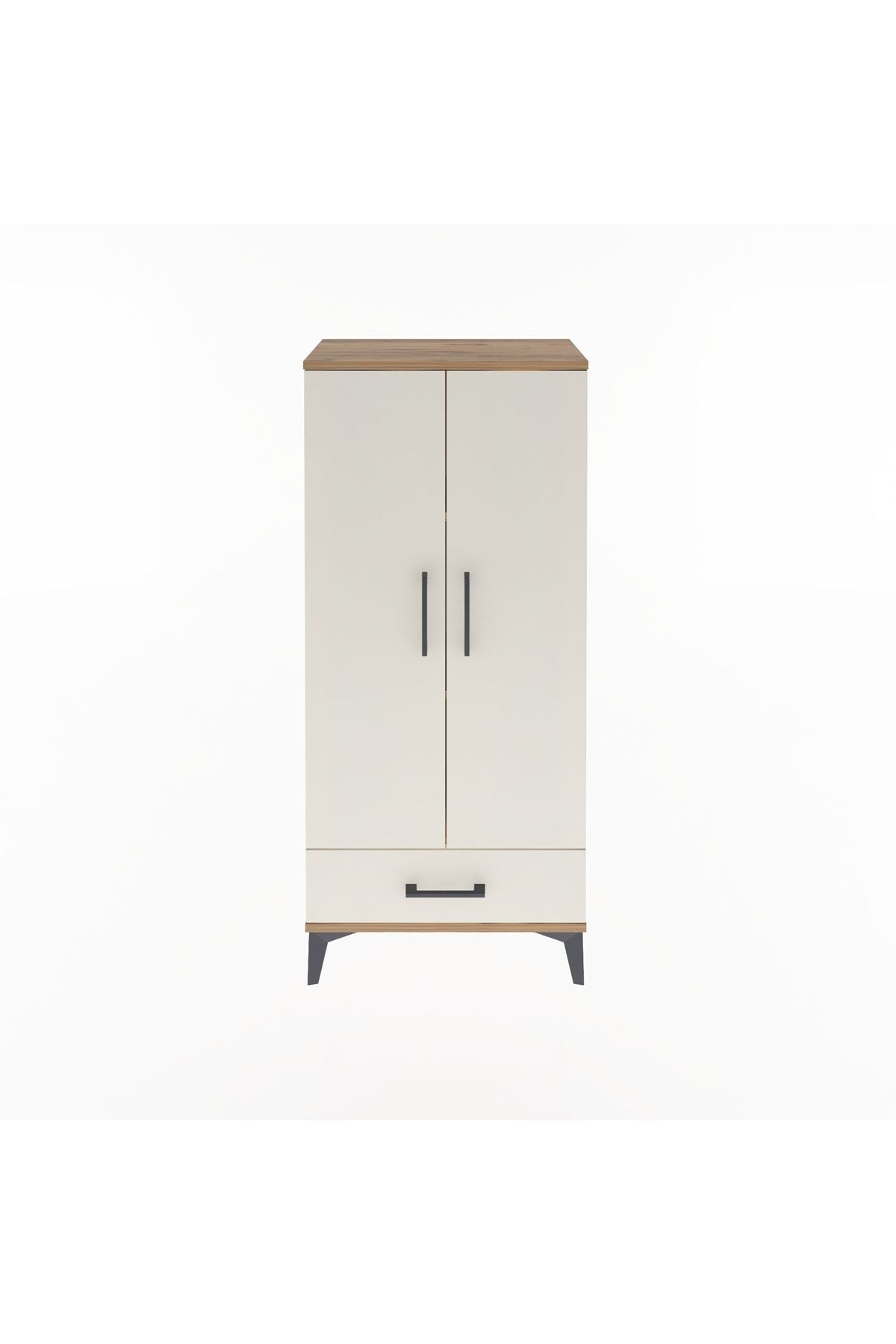 Arges Dolap 3 Raflı Tek Çekmeceli 2 Kapaklı 60x30x134 - S17M109V7A
