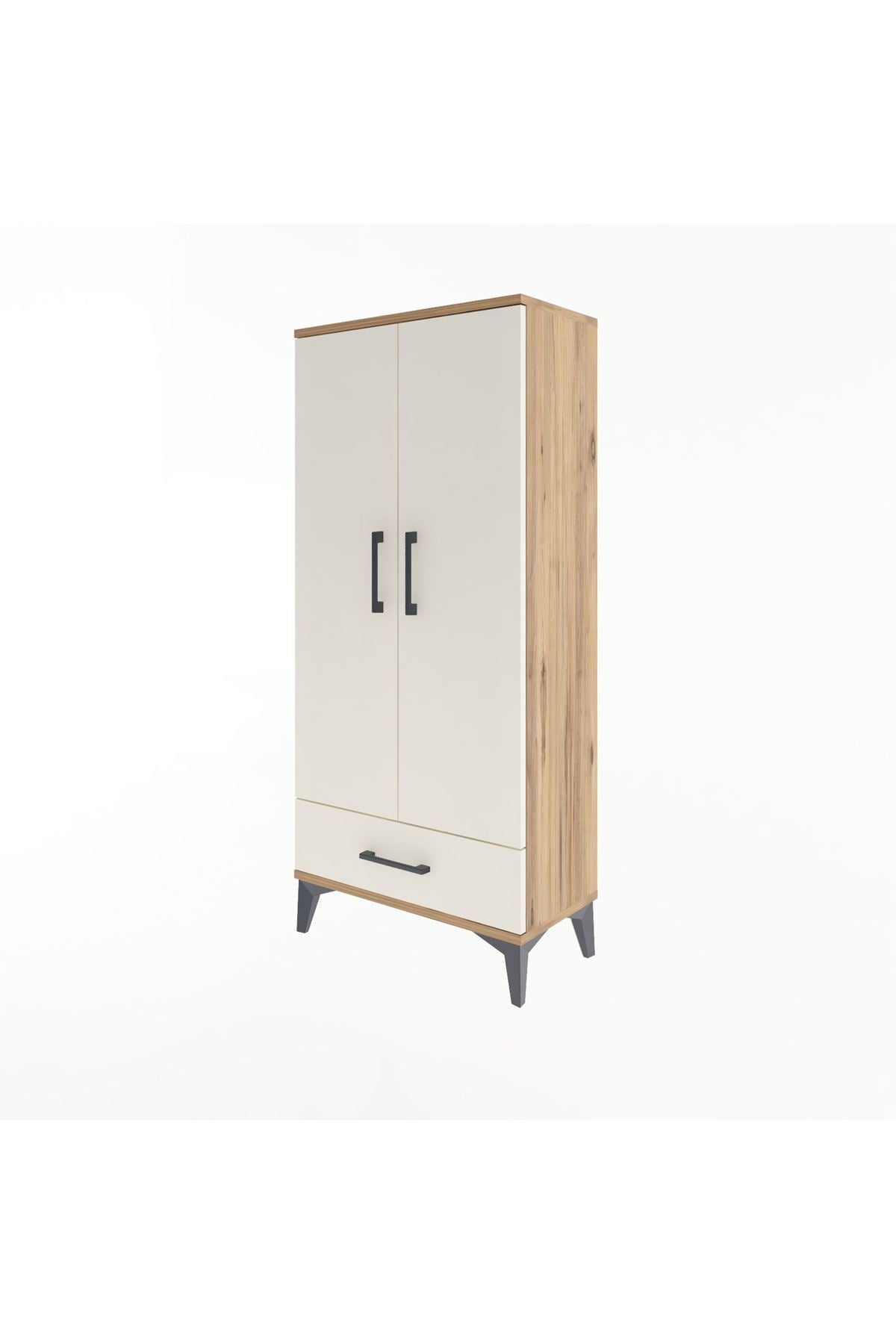 Arges Dolap 3 Raflı Tek Çekmeceli 2 Kapaklı 60x30x134 - S17M109V7A