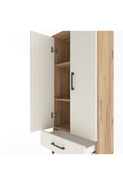 Arges Dolap 3 Raflı Tek Çekmeceli 2 Kapaklı 60x30x134 - S17M109V7A