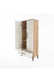 Arges Dolap 3 Raflı Tek Çekmeceli 2 Kapaklı 60x30x134 - S17M109V7A