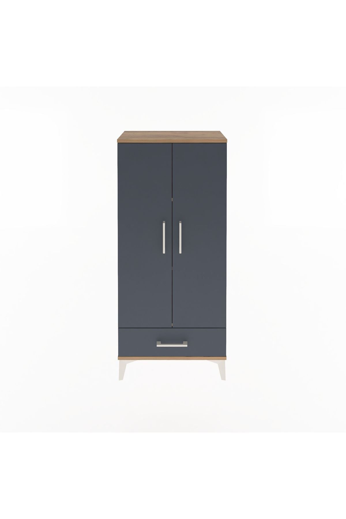 Arges Dolap 3 Raflı Tek Çekmeceli 2 Kapaklı 60x30x134 - S17M109V8A