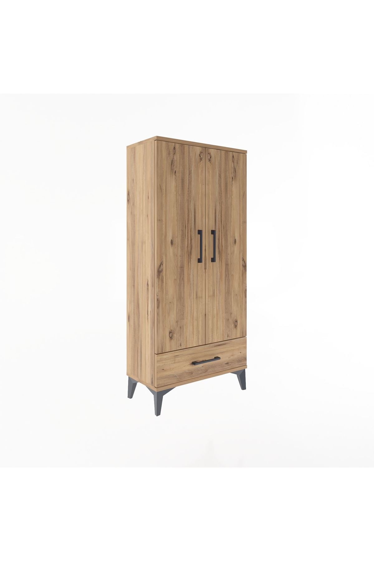 Arges Dolap 3 Raflı Tek Çekmeceli 2 Kapaklı 60x30x134 - S17M109V9A