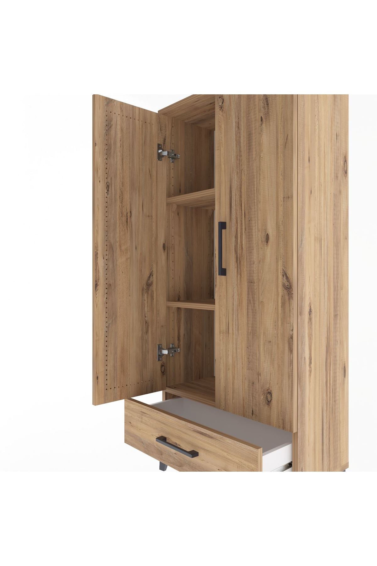 Arges Dolap 3 Raflı Tek Çekmeceli 2 Kapaklı 60x30x134 - S17M109V9A