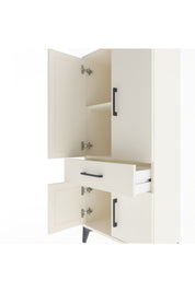 Arges Dolap 2 Raflı Tek Çekmeceli 4 Kapaklı 60x30x134 - S17M110V1A