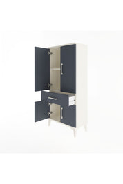 Arges Dolap 2 Raflı Tek Çekmeceli 4 Kapaklı 60x30x134 - S17M110V2A