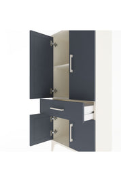 Arges Dolap 2 Raflı Tek Çekmeceli 4 Kapaklı 60x30x134 - S17M110V2A