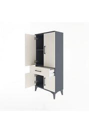 Arges Dolap 2 Raflı Tek Çekmeceli 4 Kapaklı 60x30x134 - S17M110V4A