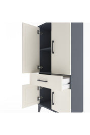 Arges Dolap 2 Raflı Tek Çekmeceli 4 Kapaklı 60x30x134 - S17M110V4A