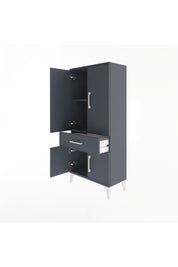 Arges Dolap 2 Raflı Tek Çekmeceli 4 Kapaklı 60x30x134 - S17M110V5A