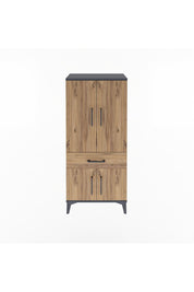 Arges Dolap 2 Raflı Tek Çekmeceli 4 Kapaklı 60x30x134 - S17M110V6A