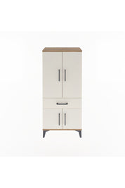 Arges Dolap 2 Raflı Tek Çekmeceli 4 Kapaklı 60x30x134 - S17M110V7A