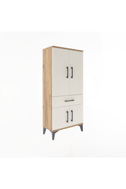 Arges Dolap 2 Raflı Tek Çekmeceli 4 Kapaklı 60x30x134 - S17M110V7A