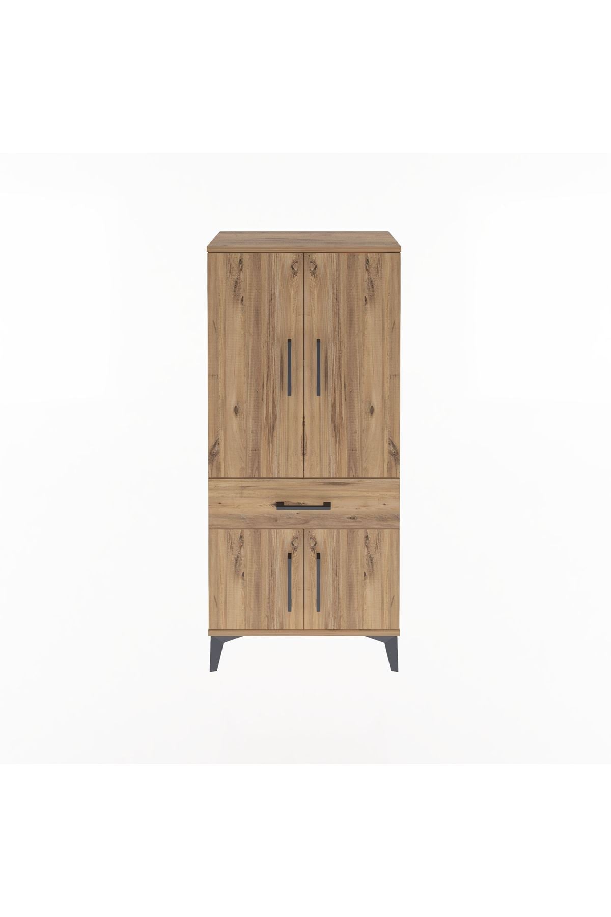 Arges Dolap 2 Raflı Tek Çekmeceli 4 Kapaklı 60x30x134 - S17M110V9A
