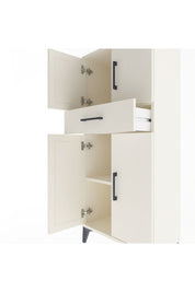 Arges Dolap 2 Raflı Tek Çekmeceli 4 Kapaklı 60x30x134 - S17M111V1A