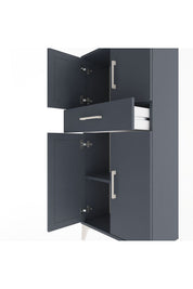 Arges Dolap 2 Raflı Tek Çekmeceli 4 Kapaklı 60x30x134 - S17M111V5A