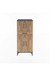 Arges Dolap 2 Raflı Tek Çekmeceli 4 Kapaklı 60x30x134 - S17M111V6A