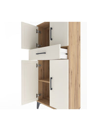 Arges Dolap 2 Raflı Tek Çekmeceli 4 Kapaklı 60x30x134 - S17M111V7A