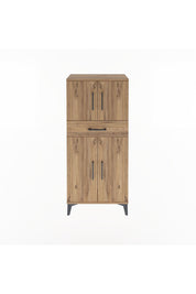 Arges Dolap 2 Raflı Tek Çekmeceli 4 Kapaklı 60x30x134 - S17M111V9A