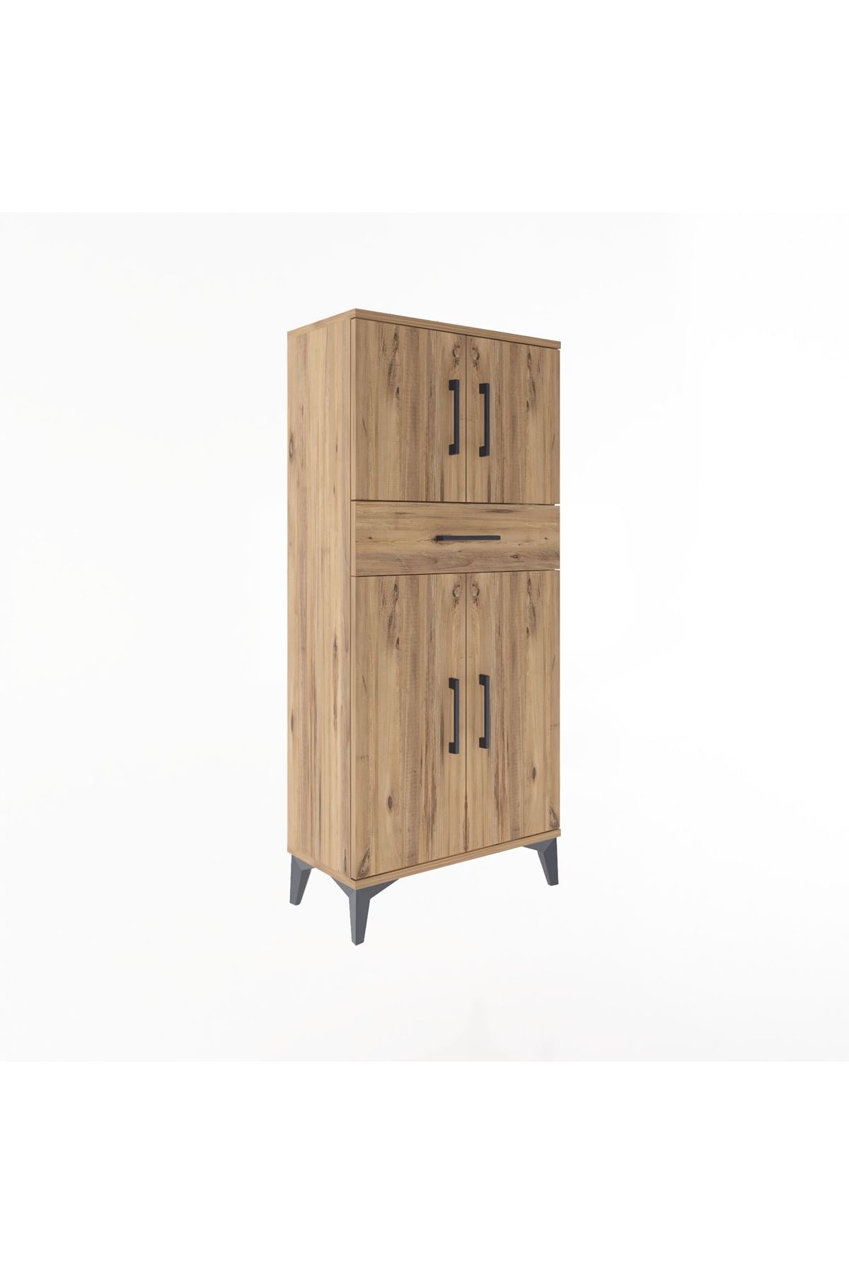 Arges Dolap 2 Raflı Tek Çekmeceli 4 Kapaklı 60x30x134 - S17M111V9A