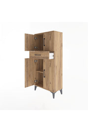 Arges Dolap 2 Raflı Tek Çekmeceli 4 Kapaklı 60x30x134 - S17M111V9A