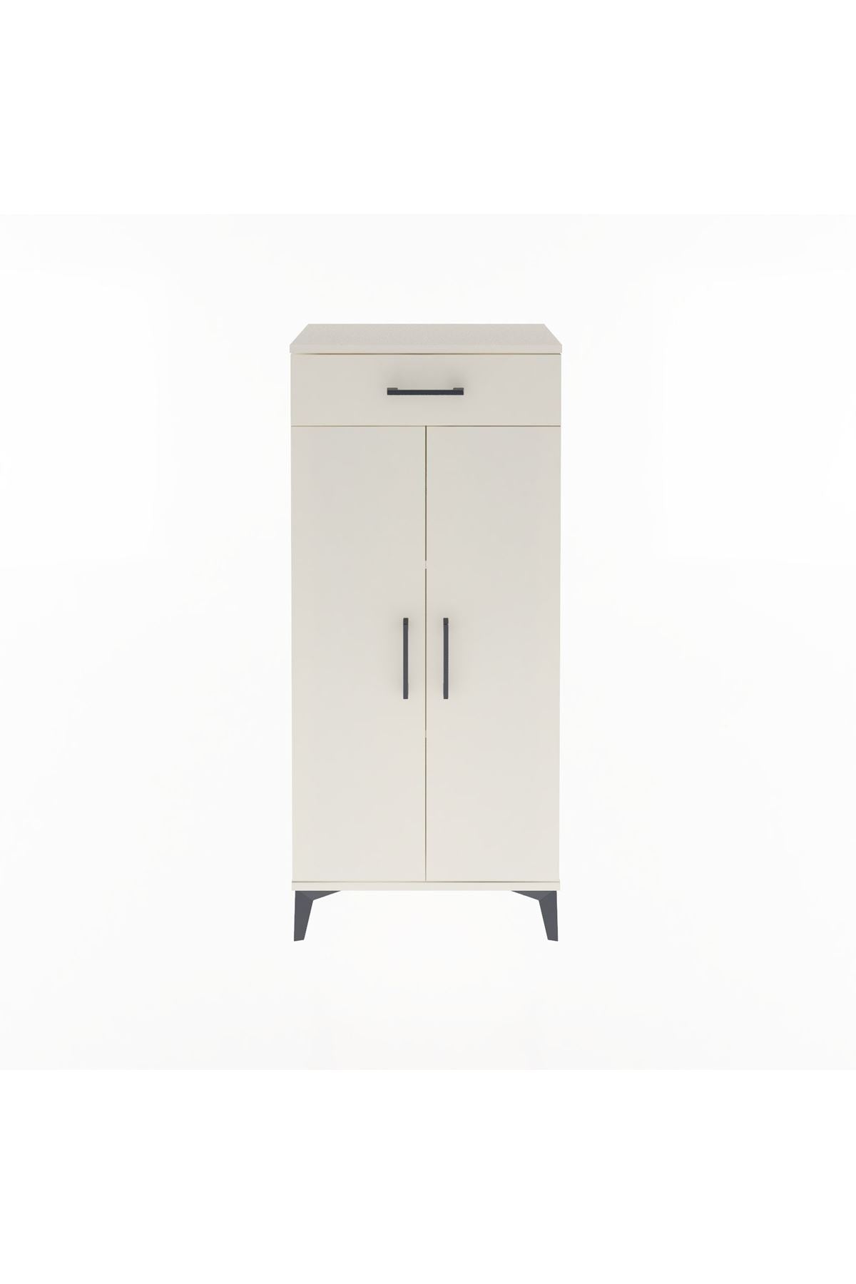 Arges Dolap 2 Raflı Tek Çekmeceli 2 Kapaklı 60x30x134 - S17M112V1A