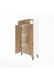 Arges Dolap 2 Raflı Tek Çekmeceli 2 Kapaklı 60x30x134 - S17M112V3A