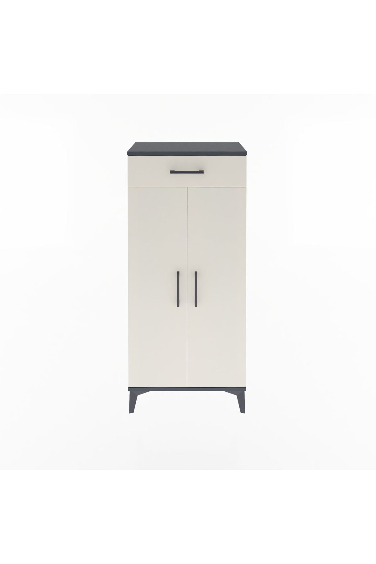 Arges Dolap 2 Raflı Tek Çekmeceli 2 Kapaklı 60x30x134 - S17M112V4A