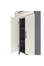 Arges Dolap 2 Raflı Tek Çekmeceli 2 Kapaklı 60x30x134 - S17M112V4A
