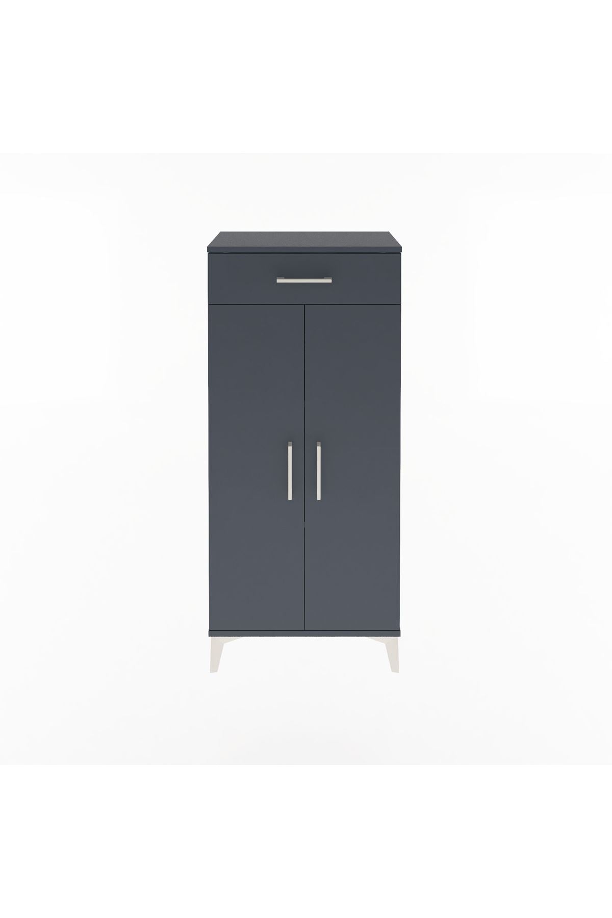 Arges Dolap 2 Raflı Tek Çekmeceli 2 Kapaklı 60x30x134 - S17M112V5A