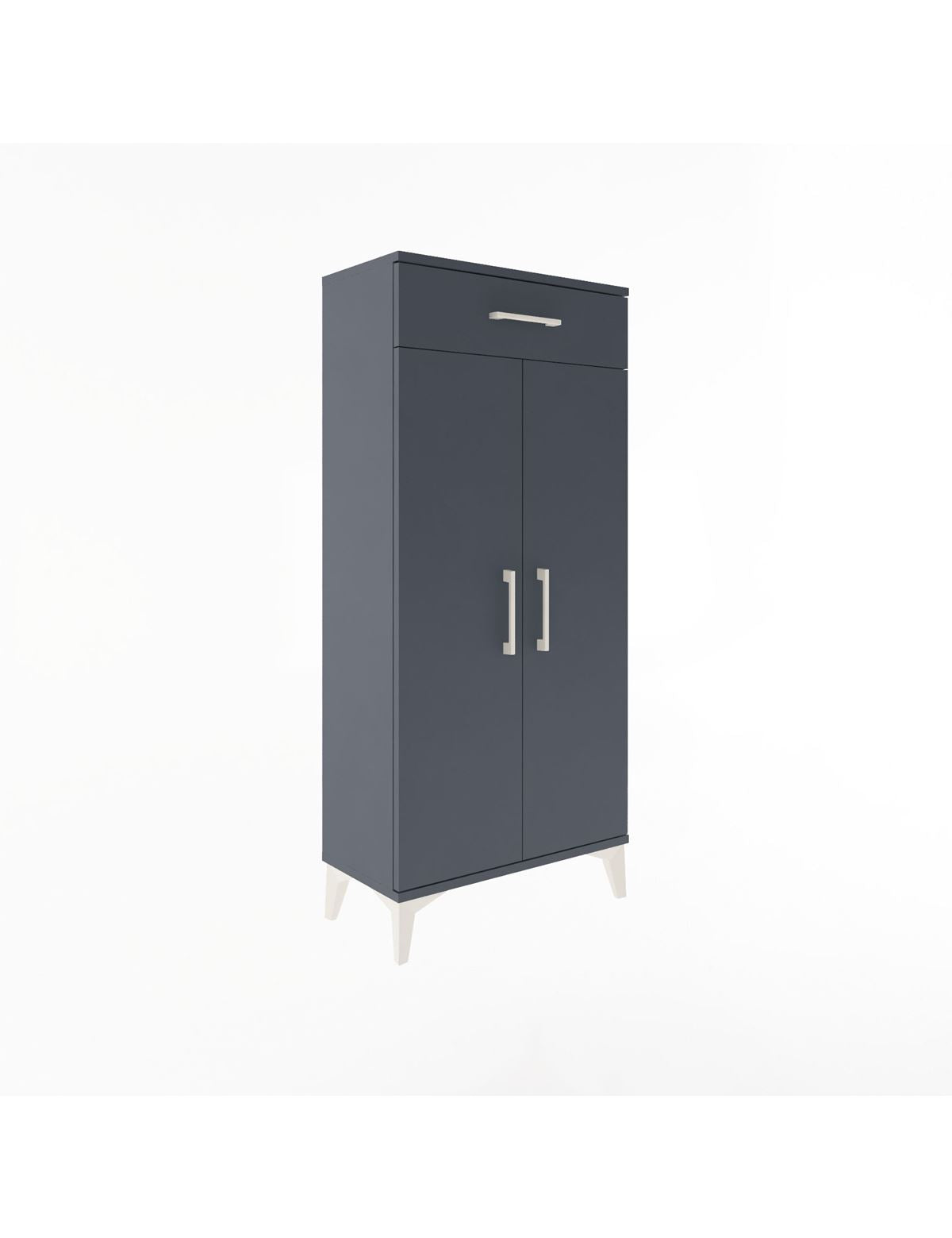 Arges Dolap 2 Raflı Tek Çekmeceli 2 Kapaklı 60x30x134 - S17M112V5A