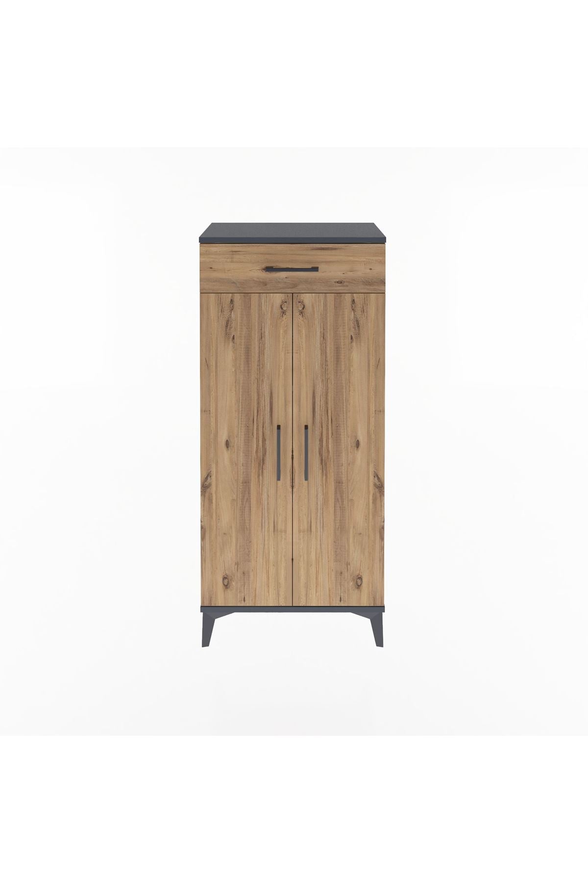 Arges Dolap 2 Raflı Tek Çekmeceli 2 Kapaklı 60x30x134 - S17M112V6A