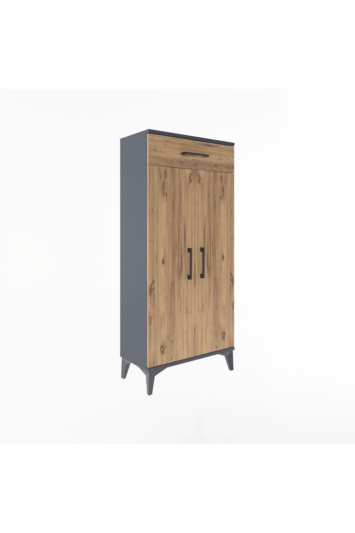 Arges Dolap 2 Raflı Tek Çekmeceli 2 Kapaklı 60x30x134 - S17M112V6A