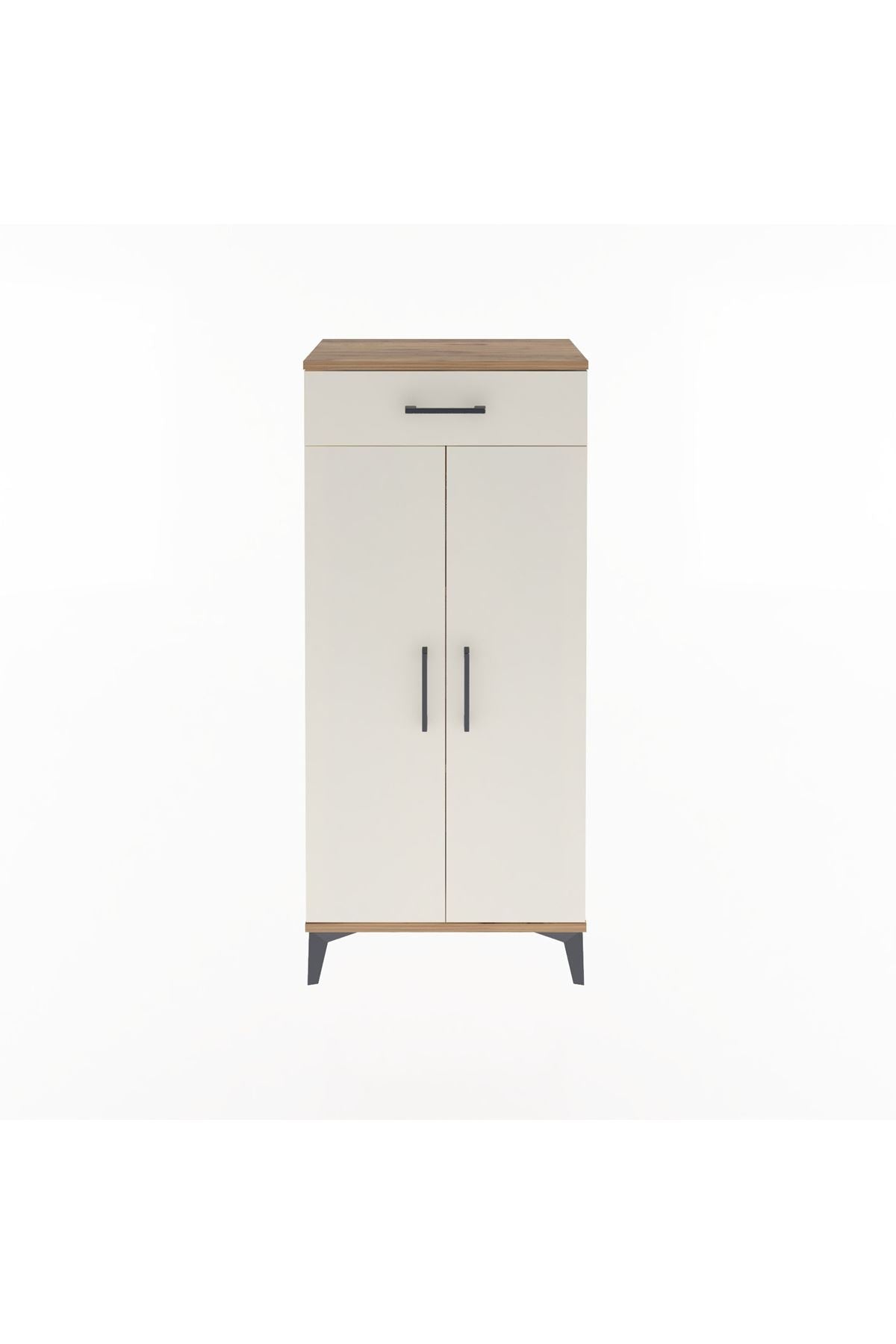 Arges Dolap 2 Raflı Tek Çekmeceli 2 Kapaklı 60x30x134 - S17M112V7A