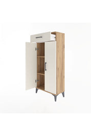 Arges Dolap 2 Raflı Tek Çekmeceli 2 Kapaklı 60x30x134 - S17M112V7A