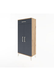 Arges Dolap 2 Raflı Tek Çekmeceli 2 Kapaklı 60x30x134 - S17M112V8A