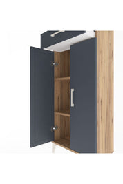 Arges Dolap 2 Raflı Tek Çekmeceli 2 Kapaklı 60x30x134 - S17M112V8A