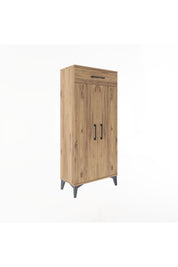 Arges Dolap 2 Raflı Tek Çekmeceli 2 Kapaklı 60x30x134 - S17M112V9A