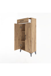 Arges Dolap 2 Raflı Tek Çekmeceli 2 Kapaklı 60x30x134 - S17M112V9A