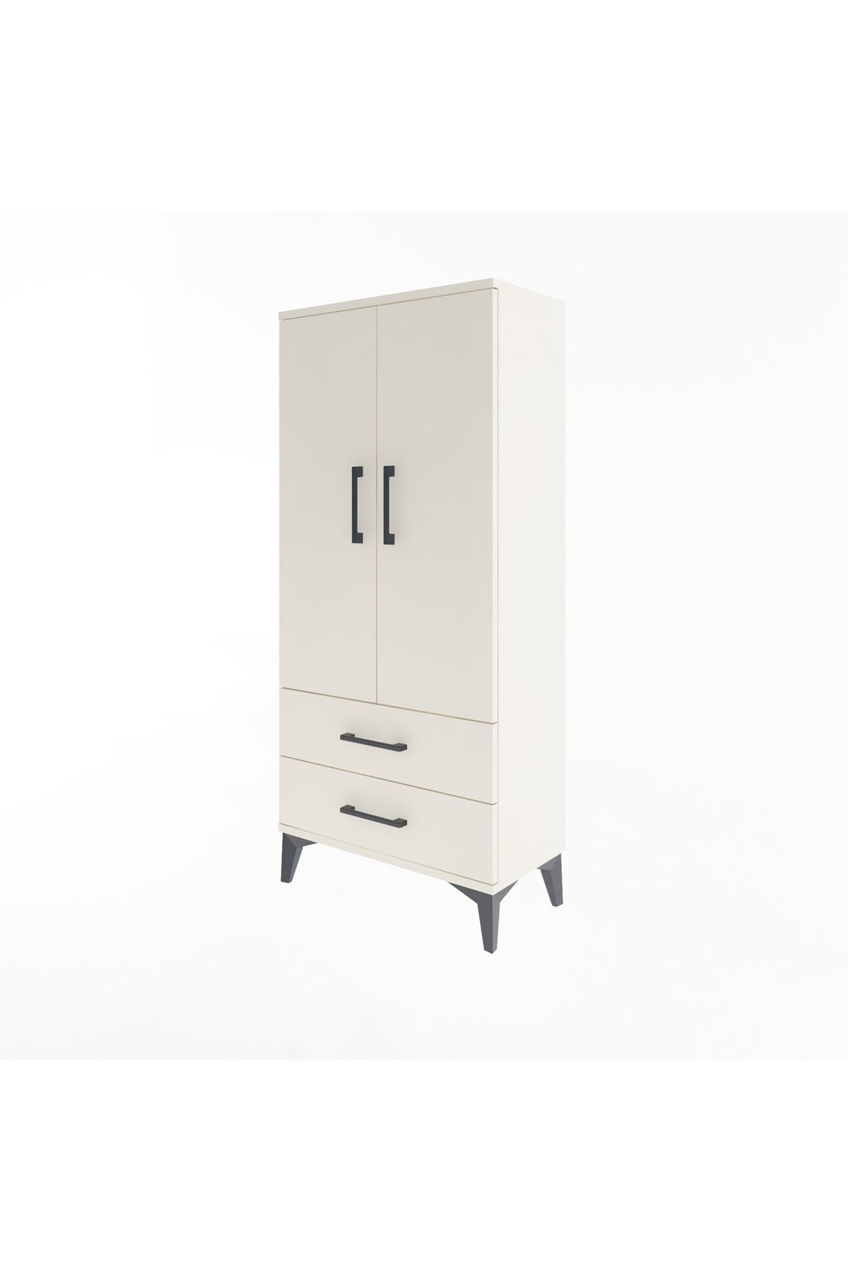 Arges Dolap 3 Raflı 2 Çekmeceli 2 Kapaklı 60x30x134 - S17M113V1A